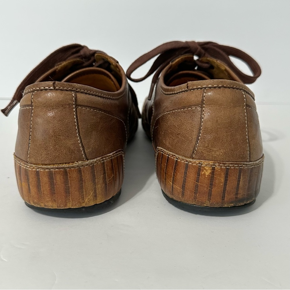 Cole Haan Noah Oxford Men's 10.5 Brown Leather Cap Toe Shoes (Like Nantucket) - Picture 3 of 11